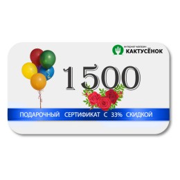 Подарочный сертификат на 1500 рублей