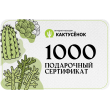 Подарочный сертификат на 1000 рублей