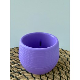 Горшок с поддоном для суккулентов 0,125 л фиолетовый