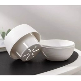 Горшок с поддоном для суккулентов 0,125 л белый